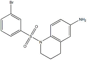 1-[(3-bromobenzene)sulfonyl]-1,2,3,4-tetrahydroquinolin-6-amine Struktur