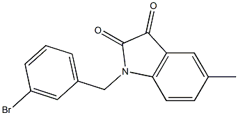 1-[(3-bromophenyl)methyl]-5-methyl-2,3-dihydro-1H-indole-2,3-dione Struktur