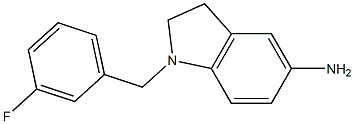 1-[(3-fluorophenyl)methyl]-2,3-dihydro-1H-indol-5-amine Struktur