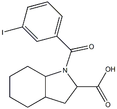 1-[(3-iodophenyl)carbonyl]-octahydro-1H-indole-2-carboxylic acid Struktur