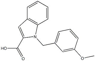 1-[(3-methoxyphenyl)methyl]-1H-indole-2-carboxylic acid Struktur