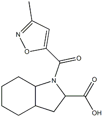 1-[(3-methyl-1,2-oxazol-5-yl)carbonyl]-octahydro-1H-indole-2-carboxylic acid Struktur