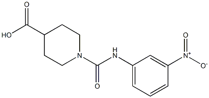 1-[(3-nitrophenyl)carbamoyl]piperidine-4-carboxylic acid Struktur