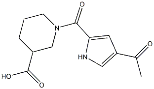 1-[(4-acetyl-1H-pyrrol-2-yl)carbonyl]piperidine-3-carboxylic acid Struktur