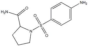 1-[(4-aminobenzene)sulfonyl]pyrrolidine-2-carboxamide Struktur