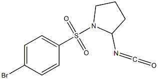 1-[(4-bromophenyl)sulfonyl]-2-isocyanatopyrrolidine Struktur