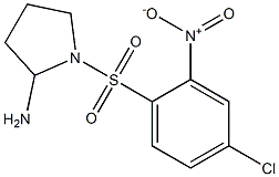 1-[(4-chloro-2-nitrobenzene)sulfonyl]pyrrolidin-2-amine Struktur