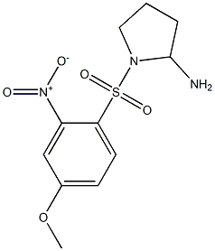 1-[(4-methoxy-2-nitrobenzene)sulfonyl]pyrrolidin-2-amine Struktur