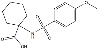 1-[(4-methoxybenzene)sulfonamido]cyclohexane-1-carboxylic acid Struktur