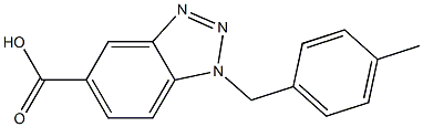 1-[(4-methylphenyl)methyl]-1H-1,2,3-benzotriazole-5-carboxylic acid Struktur