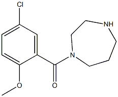 1-[(5-chloro-2-methoxyphenyl)carbonyl]-1,4-diazepane Struktur