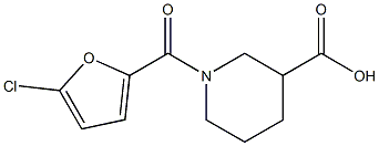 1-[(5-chlorofuran-2-yl)carbonyl]piperidine-3-carboxylic acid Struktur