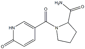 1-[(6-oxo-1,6-dihydropyridin-3-yl)carbonyl]pyrrolidine-2-carboxamide Struktur