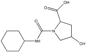 1-[(cyclohexylamino)carbonyl]-4-hydroxypyrrolidine-2-carboxylic acid Struktur