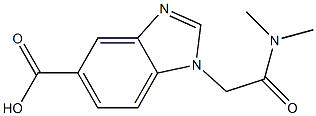 1-[(dimethylcarbamoyl)methyl]-1H-1,3-benzodiazole-5-carboxylic acid Struktur