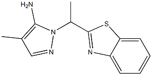 1-[1-(1,3-benzothiazol-2-yl)ethyl]-4-methyl-1H-pyrazol-5-amine Struktur