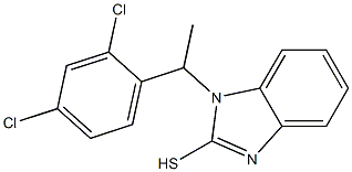 1-[1-(2,4-dichlorophenyl)ethyl]-1H-1,3-benzodiazole-2-thiol Struktur