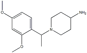 1-[1-(2,4-dimethoxyphenyl)ethyl]piperidin-4-amine Struktur