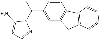 1-[1-(9H-fluoren-2-yl)ethyl]-1H-pyrazol-5-amine Struktur