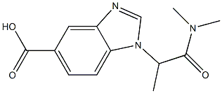 1-[1-(dimethylcarbamoyl)ethyl]-1H-1,3-benzodiazole-5-carboxylic acid Struktur