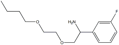 1-[1-amino-2-(2-butoxyethoxy)ethyl]-3-fluorobenzene Struktur