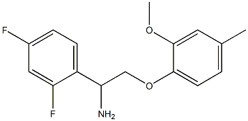 1-[1-amino-2-(2-methoxy-4-methylphenoxy)ethyl]-2,4-difluorobenzene Struktur