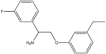 1-[1-amino-2-(3-ethylphenoxy)ethyl]-3-fluorobenzene Struktur