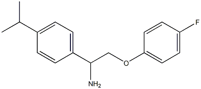 1-[1-amino-2-(4-fluorophenoxy)ethyl]-4-(propan-2-yl)benzene Struktur