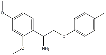 1-[1-amino-2-(4-methylphenoxy)ethyl]-2,4-dimethoxybenzene Struktur