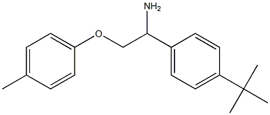 1-[1-amino-2-(4-methylphenoxy)ethyl]-4-tert-butylbenzene Struktur