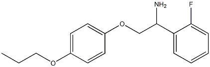 1-[1-amino-2-(4-propoxyphenoxy)ethyl]-2-fluorobenzene Struktur