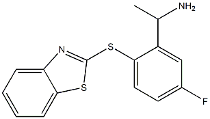 1-[2-(1,3-benzothiazol-2-ylsulfanyl)-5-fluorophenyl]ethan-1-amine Struktur