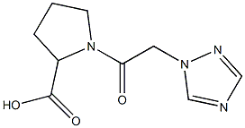 1-[2-(1H-1,2,4-triazol-1-yl)acetyl]pyrrolidine-2-carboxylic acid Struktur