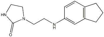 1-[2-(2,3-dihydro-1H-inden-5-ylamino)ethyl]imidazolidin-2-one Struktur