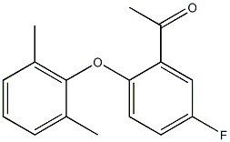 1-[2-(2,6-dimethylphenoxy)-5-fluorophenyl]ethan-1-one Struktur