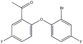 1-[2-(2-bromo-4-fluorophenoxy)-5-fluorophenyl]ethan-1-one Struktur