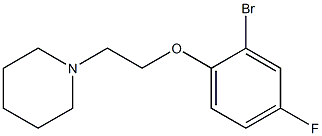 1-[2-(2-bromo-4-fluorophenoxy)ethyl]piperidine Struktur