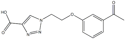 1-[2-(3-acetylphenoxy)ethyl]-1H-1,2,3-triazole-4-carboxylic acid Struktur