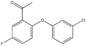 1-[2-(3-chlorophenoxy)-5-fluorophenyl]ethan-1-one Struktur