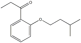 1-[2-(3-methylbutoxy)phenyl]propan-1-one Struktur