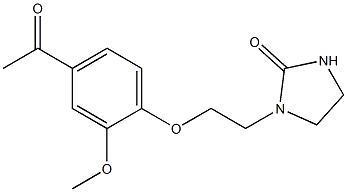 1-[2-(4-acetyl-2-methoxyphenoxy)ethyl]imidazolidin-2-one Struktur