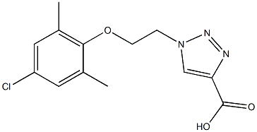 1-[2-(4-chloro-2,6-dimethylphenoxy)ethyl]-1H-1,2,3-triazole-4-carboxylic acid Struktur