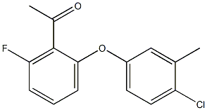 1-[2-(4-chloro-3-methylphenoxy)-6-fluorophenyl]ethan-1-one Struktur