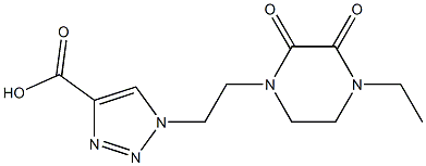 1-[2-(4-ethyl-2,3-dioxopiperazin-1-yl)ethyl]-1H-1,2,3-triazole-4-carboxylic acid Struktur