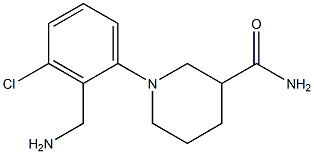 1-[2-(aminomethyl)-3-chlorophenyl]piperidine-3-carboxamide Struktur