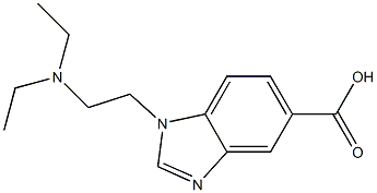 1-[2-(diethylamino)ethyl]-1H-1,3-benzodiazole-5-carboxylic acid Struktur