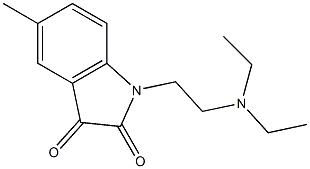 1-[2-(diethylamino)ethyl]-5-methyl-2,3-dihydro-1H-indole-2,3-dione Struktur