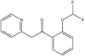 1-[2-(difluoromethoxy)phenyl]-2-(pyridin-2-yl)ethan-1-one Struktur