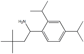 1-[2,4-bis(propan-2-yl)phenyl]-3,3-dimethylbutan-1-amine Struktur