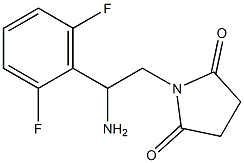 1-[2-amino-2-(2,6-difluorophenyl)ethyl]pyrrolidine-2,5-dione Struktur